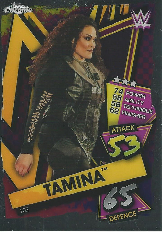 WWE Topps Slam Attax Chrome 2021 Tamina #102