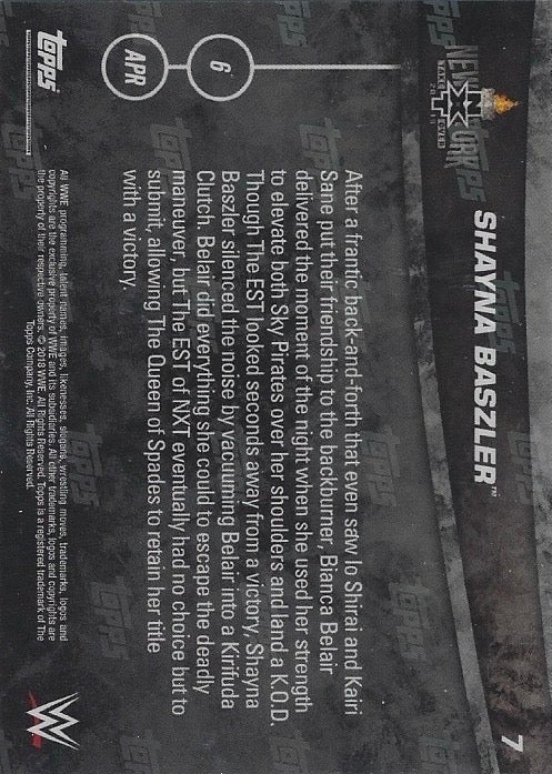 Shayna Baszler Retains the NXT Women’s Championship trading card PW Catalog