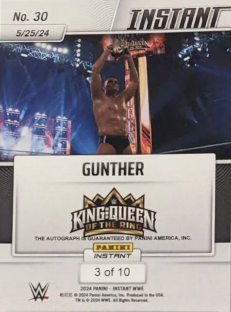 Gunther – Gunther Wins King of the Ring Tournament trading card PW Catalog