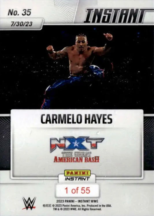 Carmelo Hayes – Carmelo Hayes Retains Title by Defeating Ilja Dragunov trading card PW Catalog