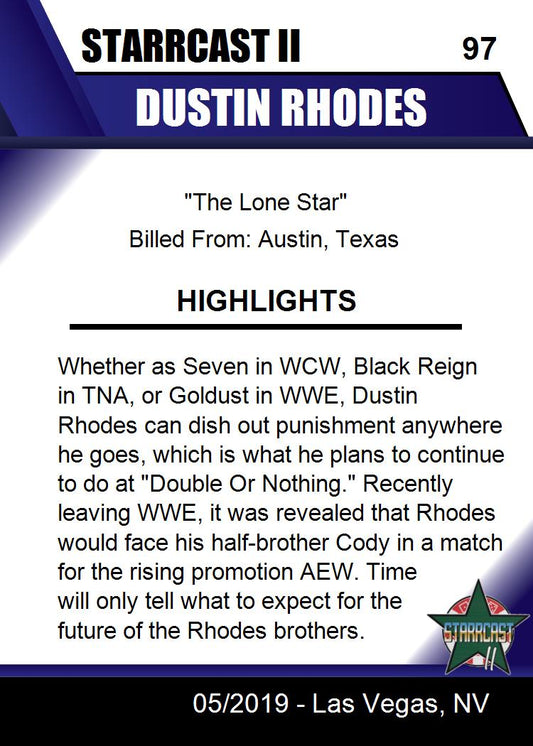 Dustin Rhodes trading card PW Catalog