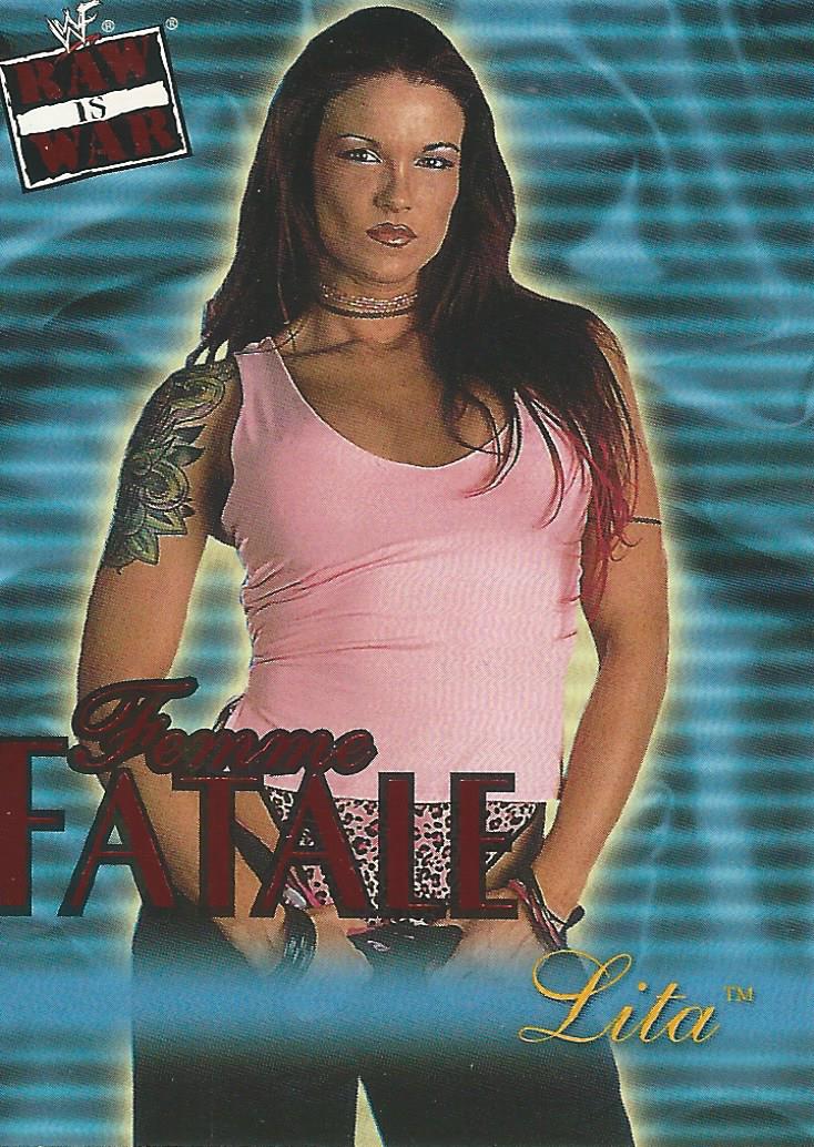 WWF Fleer Raw 2001 Lita Femme Fatale 4 of 20 trading card PW Catalog