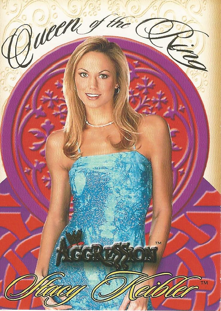 WWE Fleer Aggression 2003 Stacy Keibler Queen of the Ring 6 of 10 trading card PW Catalog
