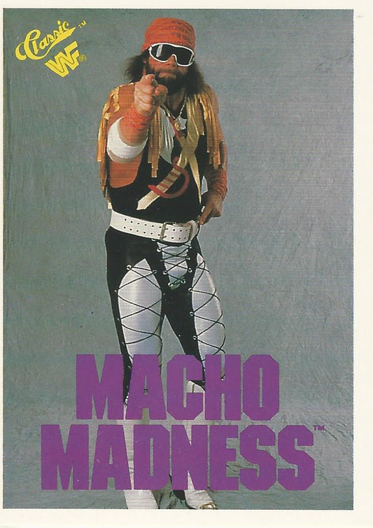 WWF Classic Trading Cards 1990 Macho Man Randy Savage No.105 trading card PW Catalog