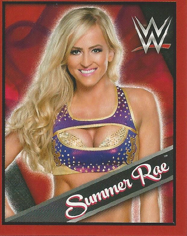 WWE Topps Then Now Forever 2016 Stickers Summer Rae #105