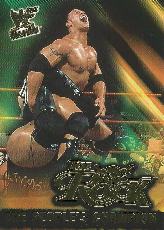 WWF Fleer Wrestlemania 2001 The Rock 1 of 15 PC trading card PW Catalog