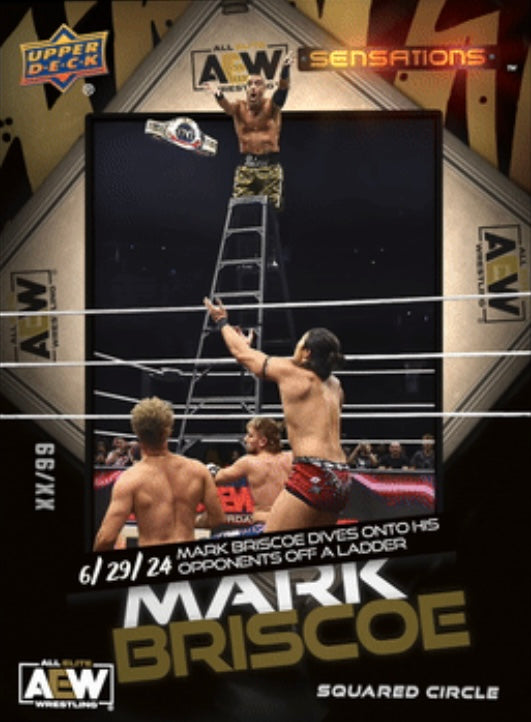 6/29/24 – Mark Briscoe – Mark Briscoe Dives Onto HIS Opponents OFF a Ladder trading card PW Catalog