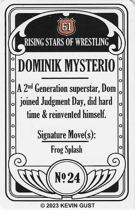Dominik Mysterio trading card PW Catalog