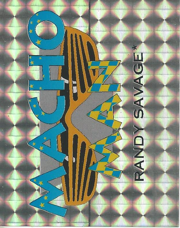 WWF Merlin Stickers 1991 Macho Man Randy Savage Foil #185