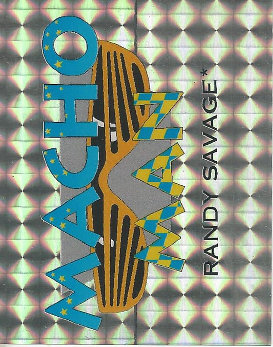 WWF Merlin Stickers 1991 Macho Man Randy Savage Foil #185