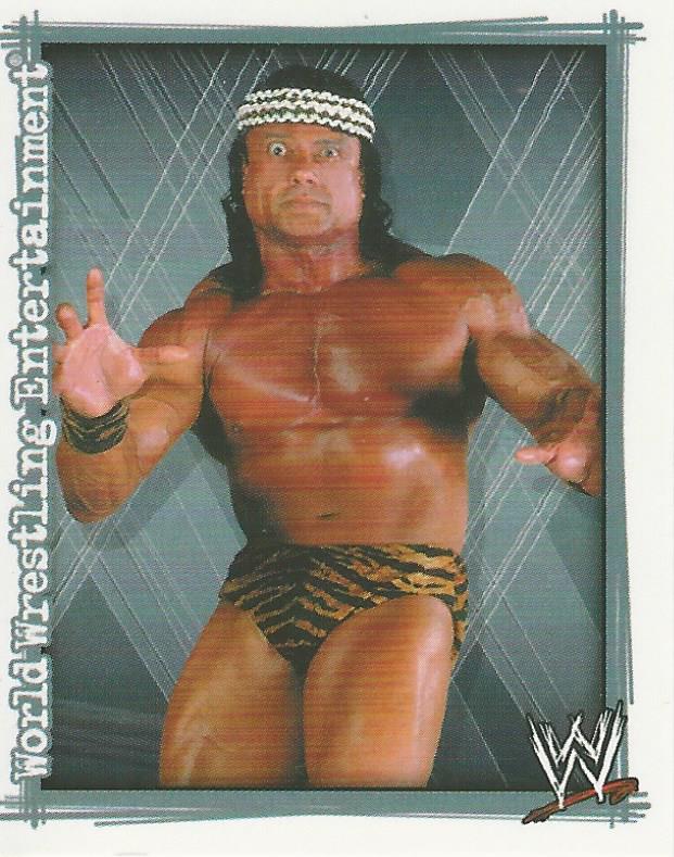 WWE Topps Superstars Uncovered 2007 Sticker Jimmy Snuka #106