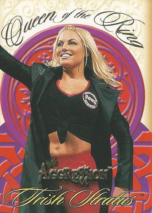 WWE Fleer Aggression 2003 Trish Stratus Queen of the Ring 8 of 10 trading card PW Catalog