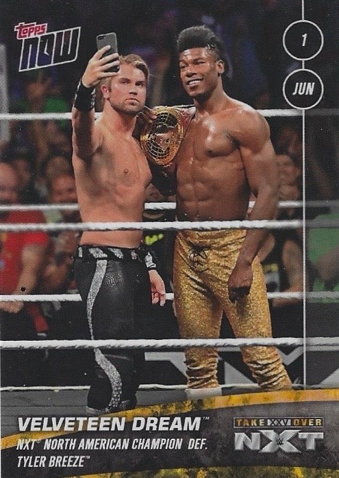 Velveteen Dream NXT North American Champion DEF. Tyler Breeze trading card PW Catalog