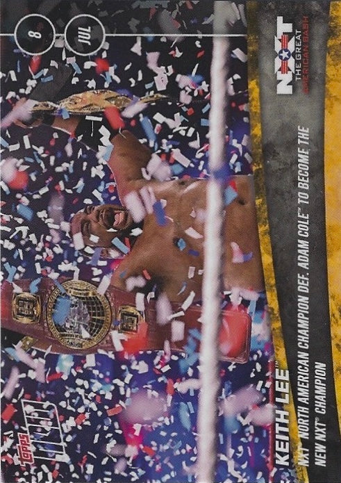 Keith LEE NXT North American Champion DEF. Adam Cole to Become the New NXT Champion trading card PW Catalog