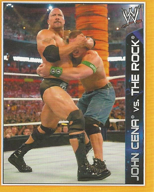 WWE Topps A-Z Sticker Collection 2014 The Rock vs John Cena #107