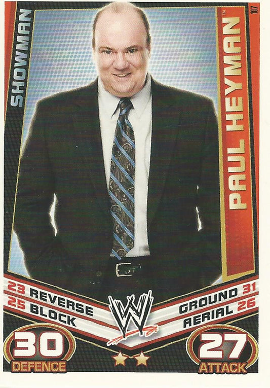 WWE Topps Slam Attax Rebellion 2012 Paul Heyman #107