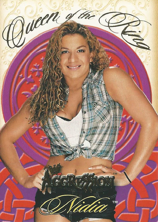 WWE Fleer Aggression 2003 Nidia Queen of the Ring 9 of 10 trading card PW Catalog