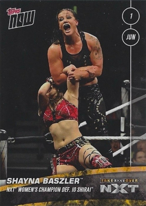 Shayna Baszler NXT Women’s Champion DEF. IO Shirai trading card PW Catalog