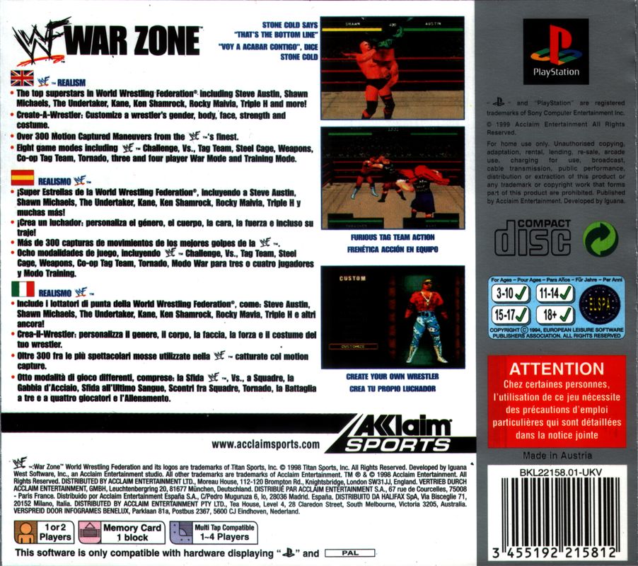WWF War Zone [PlayStation] PWcatalog