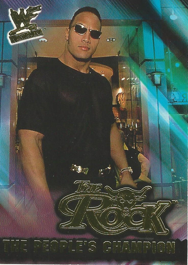 WWF Fleer Wrestlemania 2001 The Rock 4 of 15 PC trading card PW Catalog