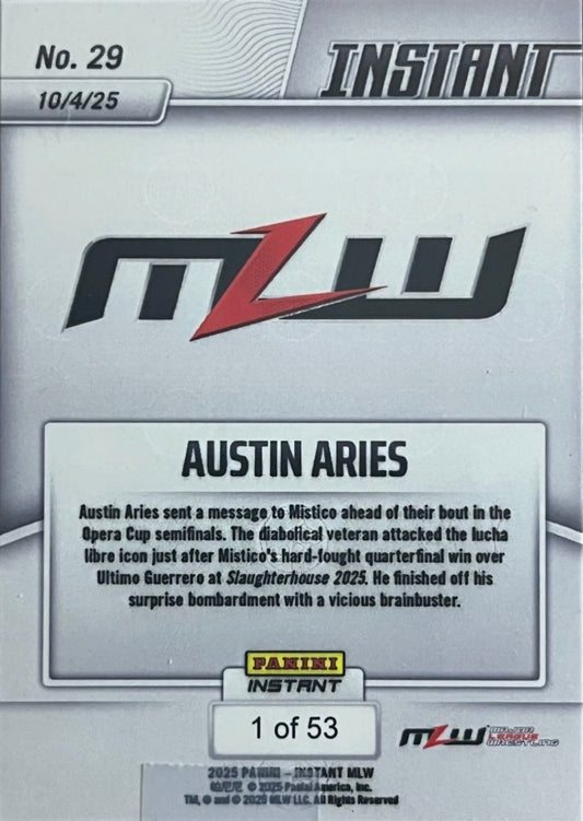 Austin Aries – Austin Aries Attacks Mistico trading card PW Catalog