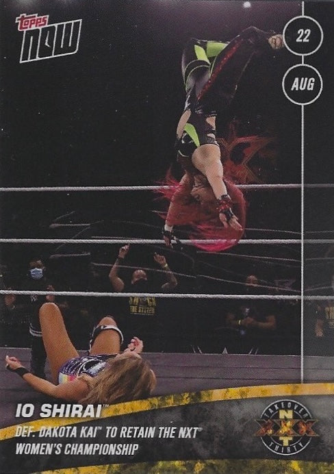 IO Shirai DEF. Dakota KAI to Retain the NXT Women’s Championship trading card PW Catalog