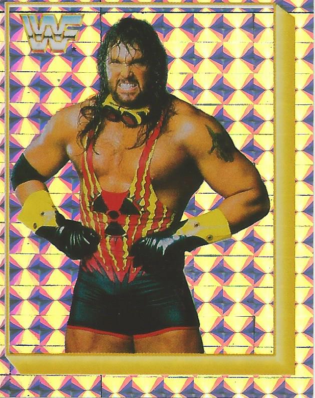 WWF Merlin Sticker 1994 Adam Bomb #109 Version 2