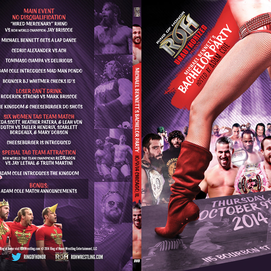 10/09/14 - Michael Bennett's Bachelor Party Hosted by Adam Cole - Merrionette Park, IL (DVD)