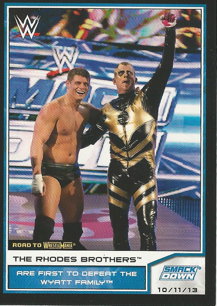 WWE Topps Road to Wrestlemania 2014 Cody Rhodes and Goldust #49