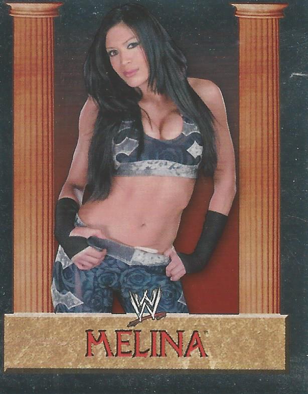 WWE Merlin Heros 2008 Stickers Melina Foil #109