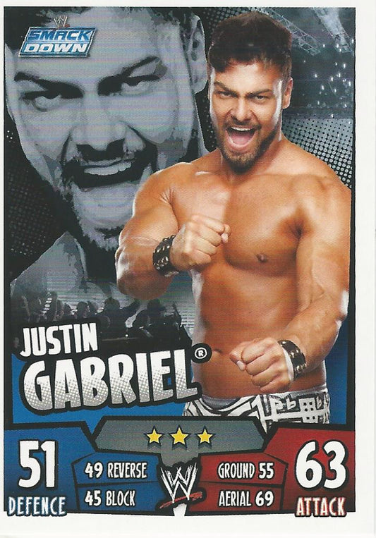 WWE Topps Slam Attax Rumble 2011 Justin Gabriel #109