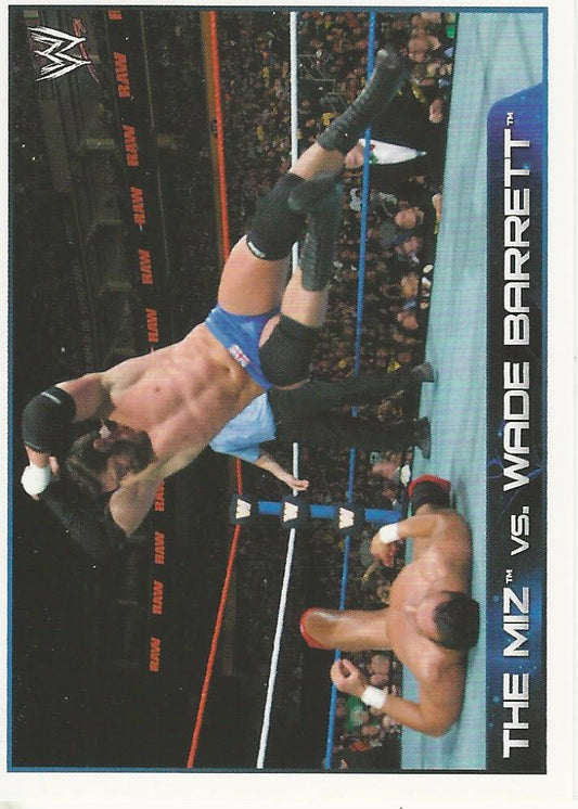 WWE Topps A-Z Sticker Collection 2014 Wade Barrett vs The Miz #109