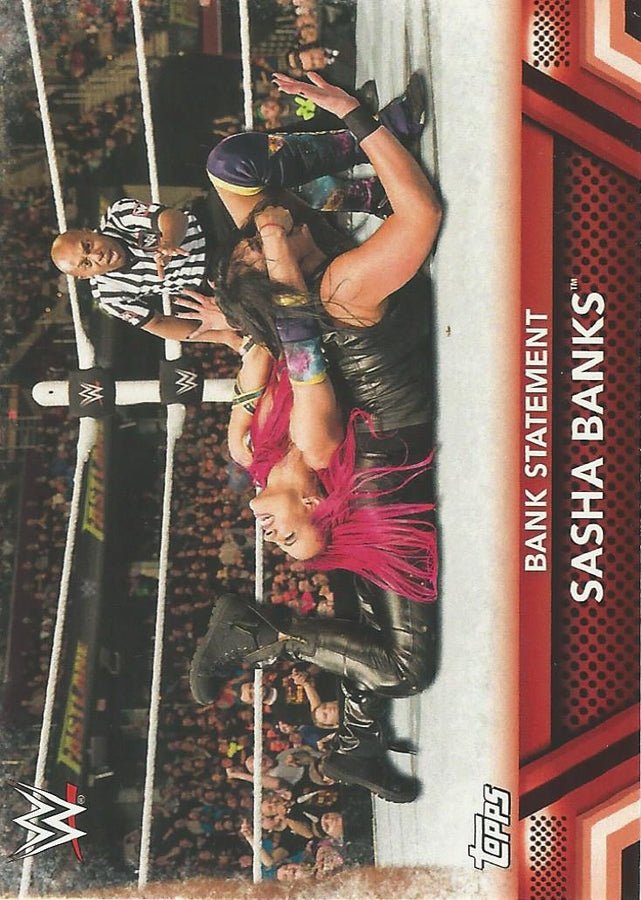 WWE Topps Women Division 2017 Sasha Banks F9 trading card PW Catalog