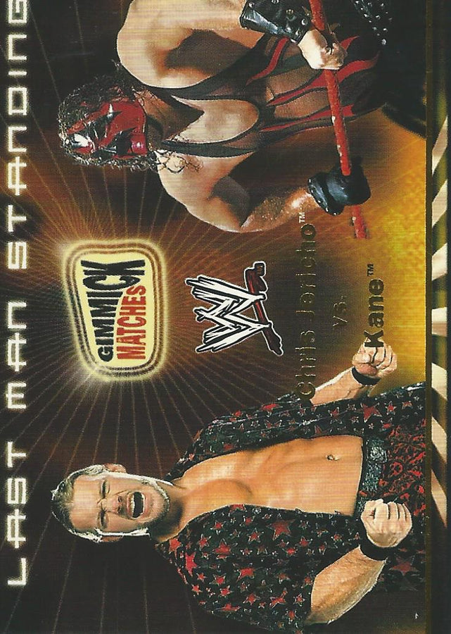 WWE Fleer Royal Rumble 2002 Chris Jericho vs Kane GM9 trading card PW Catalog