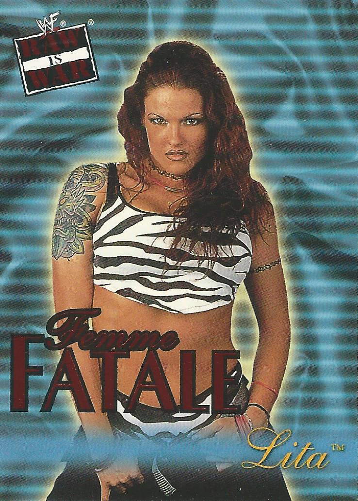 WWF Fleer Raw 2001 Lita Femme Fatale 9 of 20 trading card PW Catalog