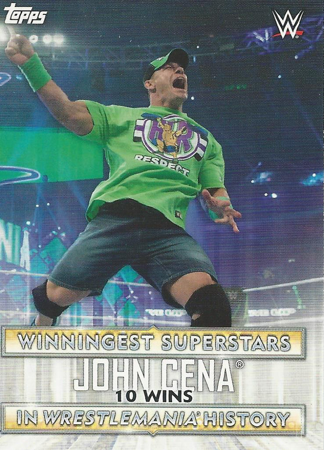 WWE Topps Road to Wrestlemania 2020 John Cena WS-9 trading card PW Catalog