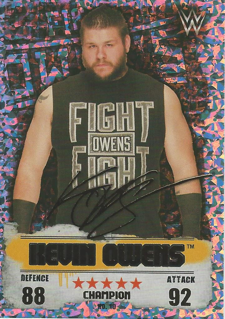 WWE Topps Slam Attax Takeover 2016 Kevin Owens Gold Champion #10