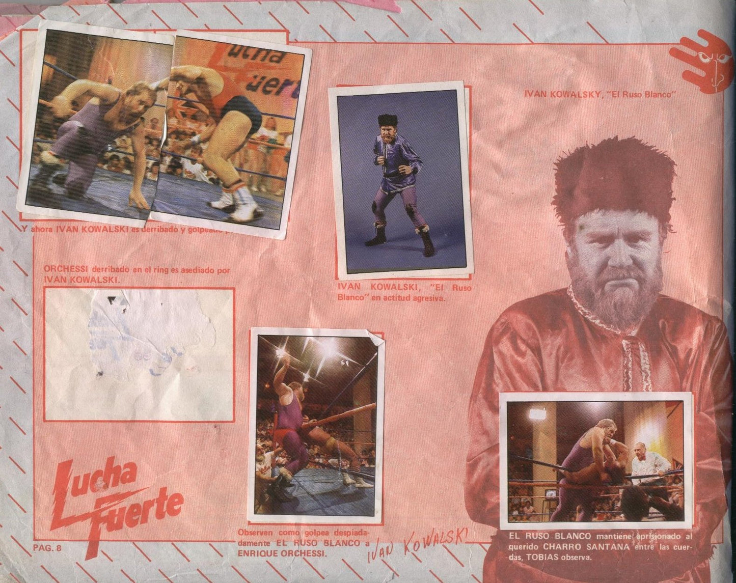 Lucha Fuerte Stickers Album From Argentina 1988 Stickers Album PW Catalog