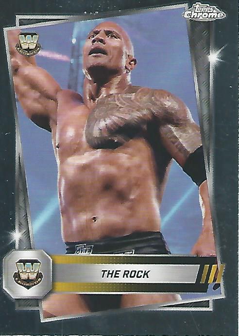 WWE Topps Chrome 2025 Trading Cards The Rock No.10 PW Catalog
