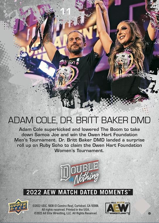 Adam Cole, DR. Britt Baker DMD – Adam Cole & DR. Britt Baker DMD Win Respective Owen Hart Foundation Tournaments at Double or Nothing