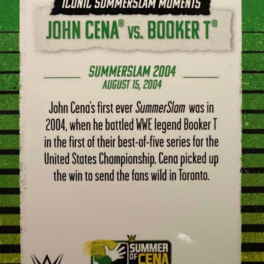 Iconic Summerslam Moments – John Cena vs. Booker T trading card PW Catalog