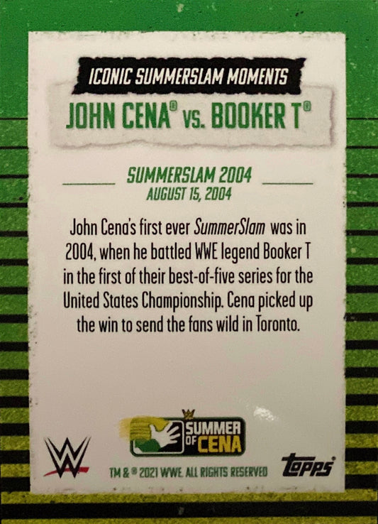 Iconic Summerslam Moments – John Cena vs. Booker T trading card PW Catalog