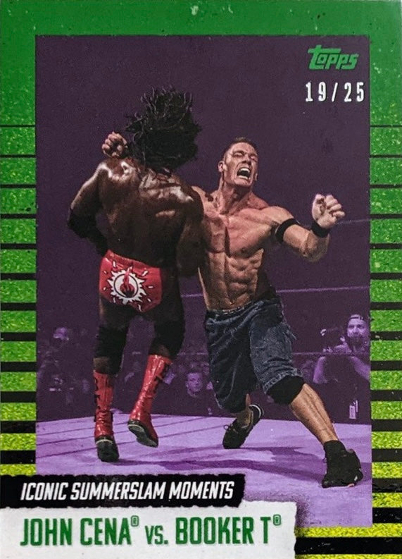 Iconic Summerslam Moments – John Cena vs. Booker T trading card PW Catalog