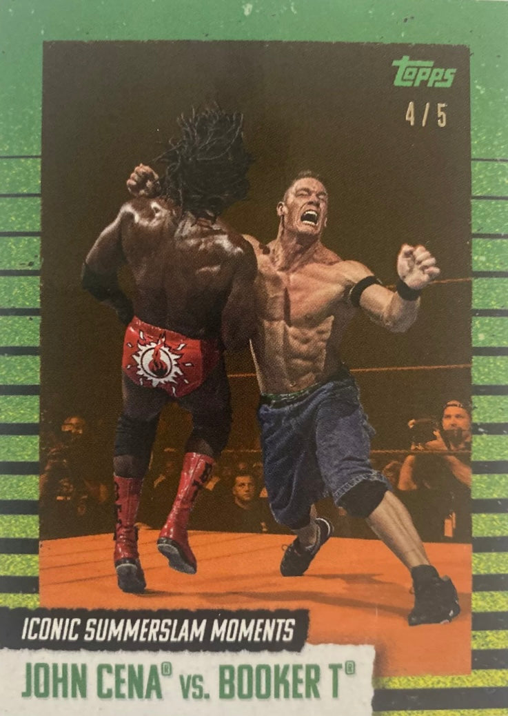 Iconic Summerslam Moments – John Cena vs. Booker T trading card PW Catalog