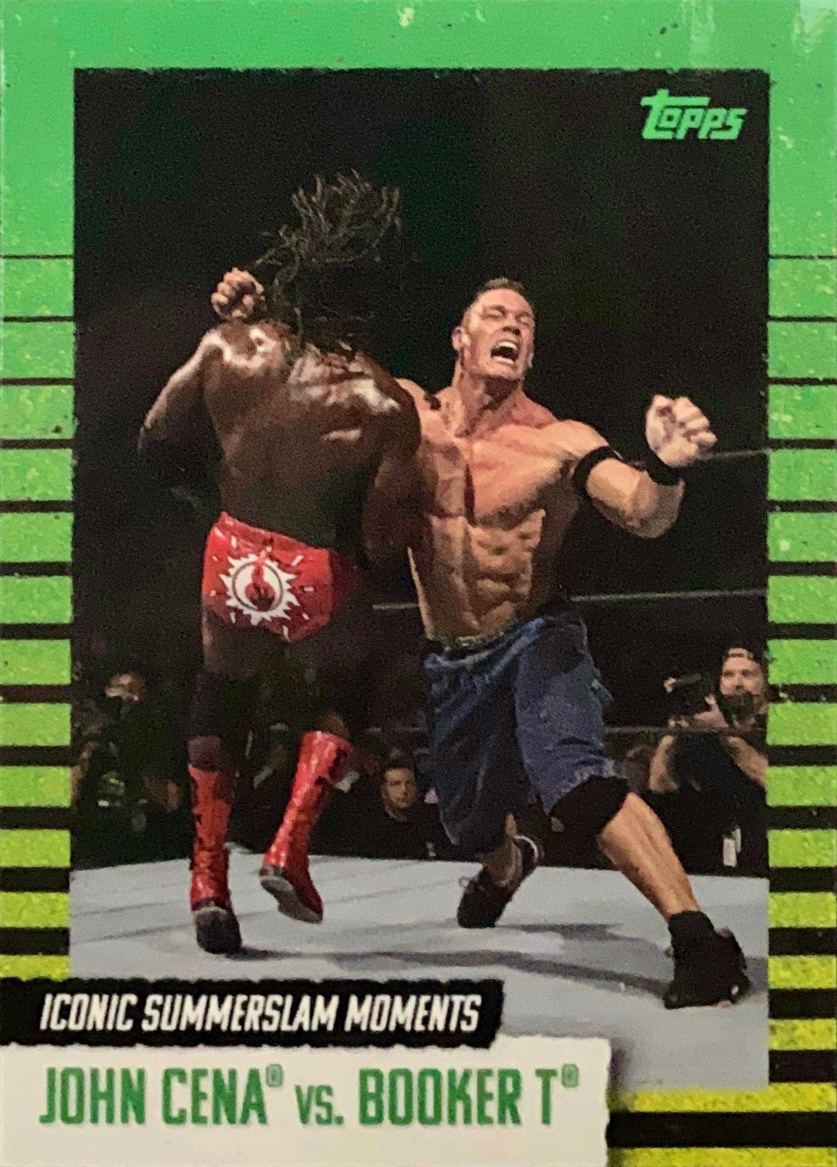 Iconic Summerslam Moments – John Cena vs. Booker T trading card PW Catalog