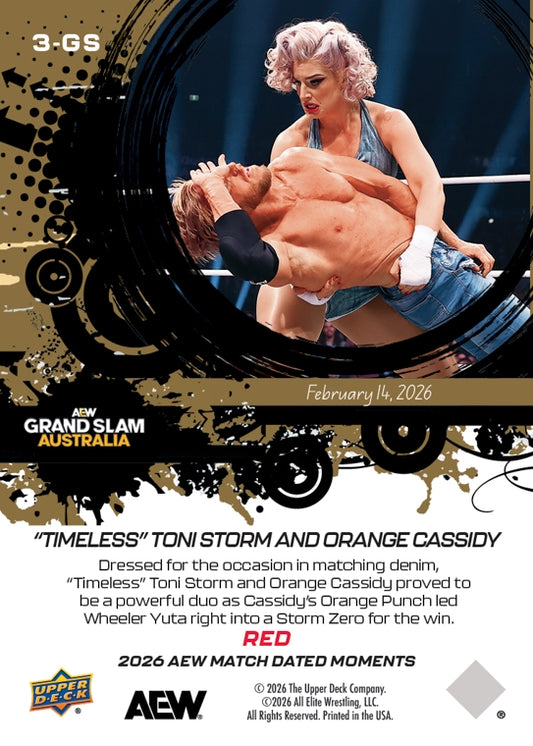 “Timeless” Toni Storm and Orange Cassidy – “Timeless” Toni Storm and Orange Cassisdy Combine on an Orange Punch Into a Storm Zero to Take Down Wheeler Yuta and Marina Shafir