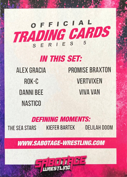 Sabotage Wrestling Official Trading Cards Series 5 / Checklist trading card PW Catalog