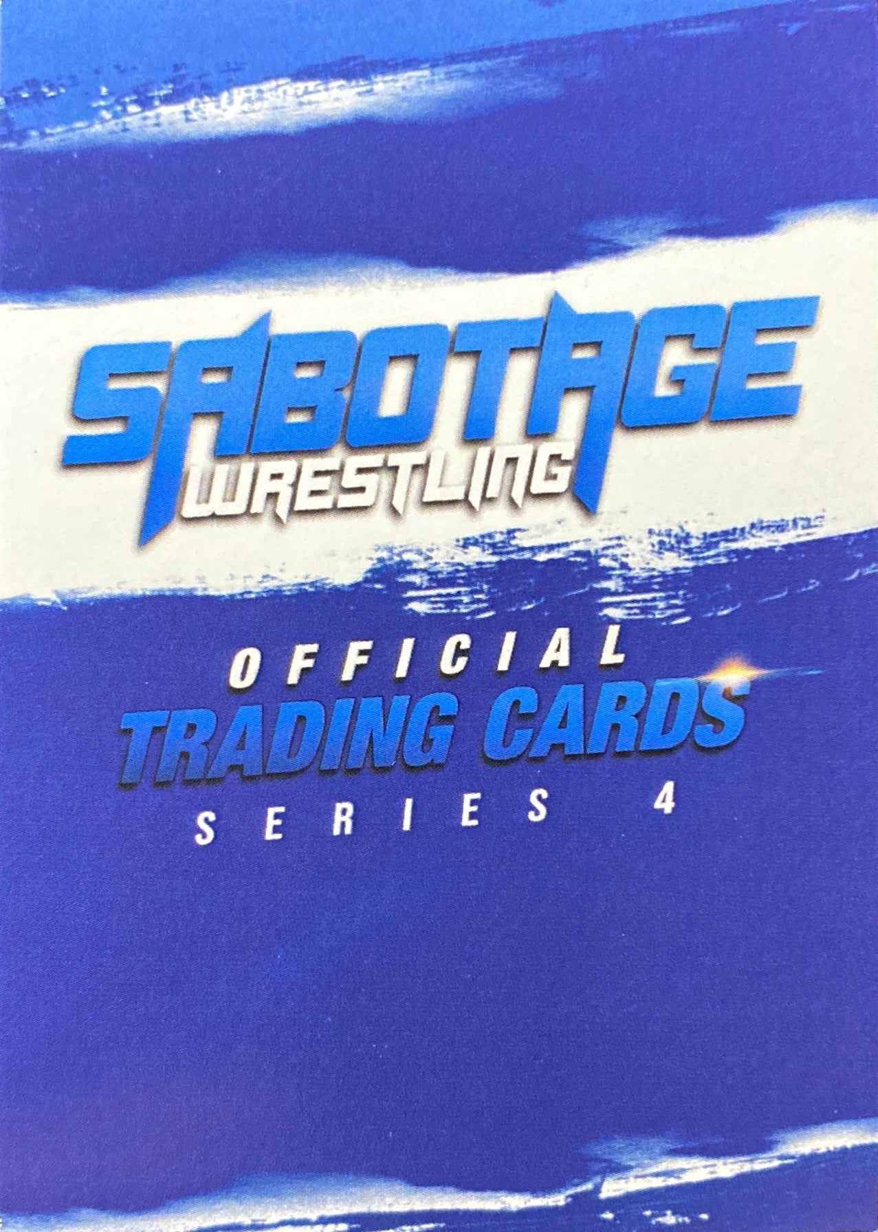 Sabotage Wrestling Official Trading Cards Series 4 / Checklist trading card PW Catalog