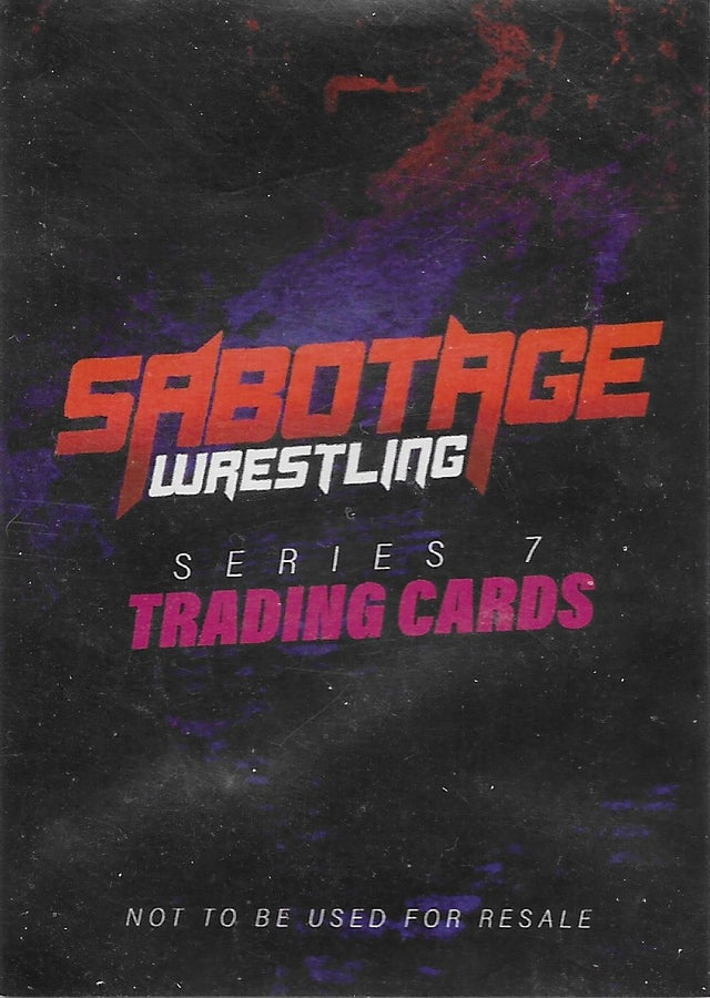 Sabotage Wrestling Series 7 Trading Cards / Checklist trading card PW Catalog