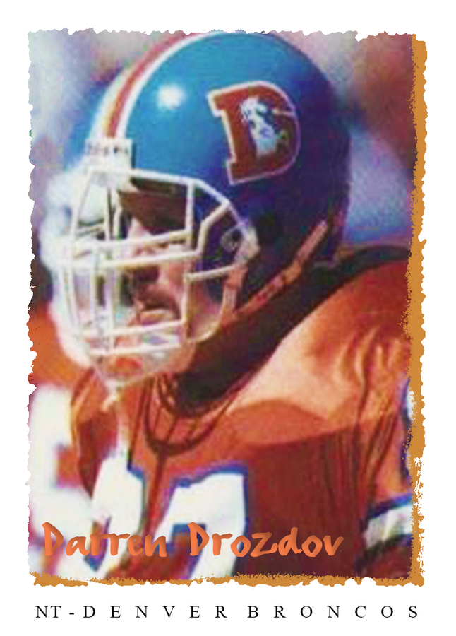 Darren Drozdov – Denver Broncos trading card PW Catalog